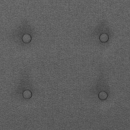 Metal Tufted Upholstered Full Size Headboard in Dark Gray Fabric