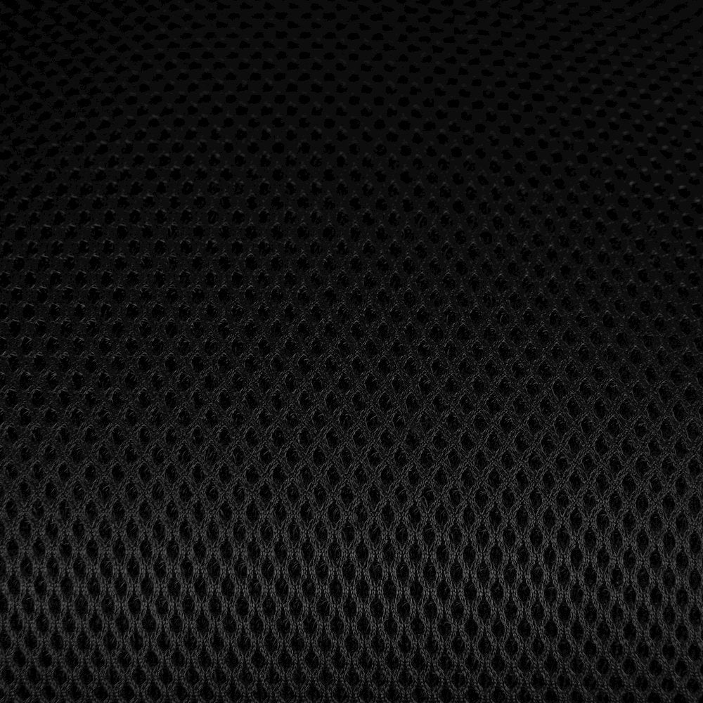 Mid-Back Black Mesh Drafting Chair with Chrome Foot Ring, Arms and Black Frame