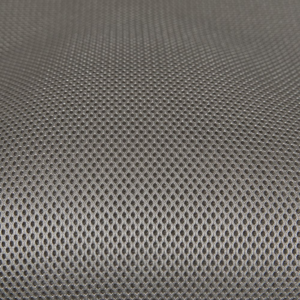 Mid-Back Light Gray Mesh Drafting Chair and White Frame