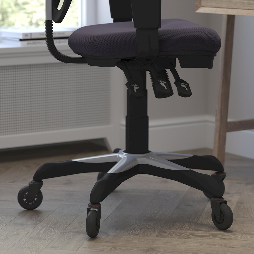 Mid-Back Dark Gray Mesh Multifunction Executive Swivel Office Chair