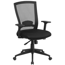 Mid-Back Black Mesh Executive Swivel Ergonomic Office Chair with Back Angle Adjustment and Adjustable Arms