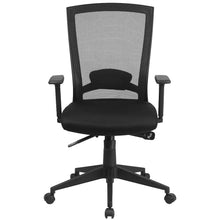 Mid-Back Black Mesh Executive Swivel Ergonomic Office Chair with Back Angle Adjustment and Adjustable Arms