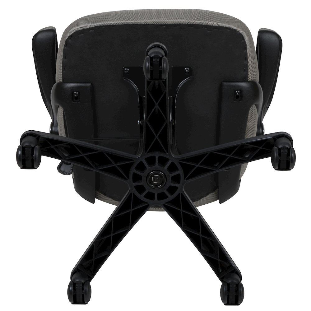 High Back Light Gray Mesh Swivel Office Chair with Black Frame and Flip-up Arms