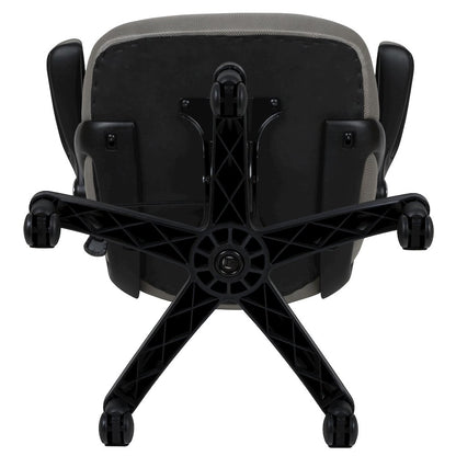 High Back Light Gray Mesh Swivel Office Chair with Black Frame and Flip-up Arms