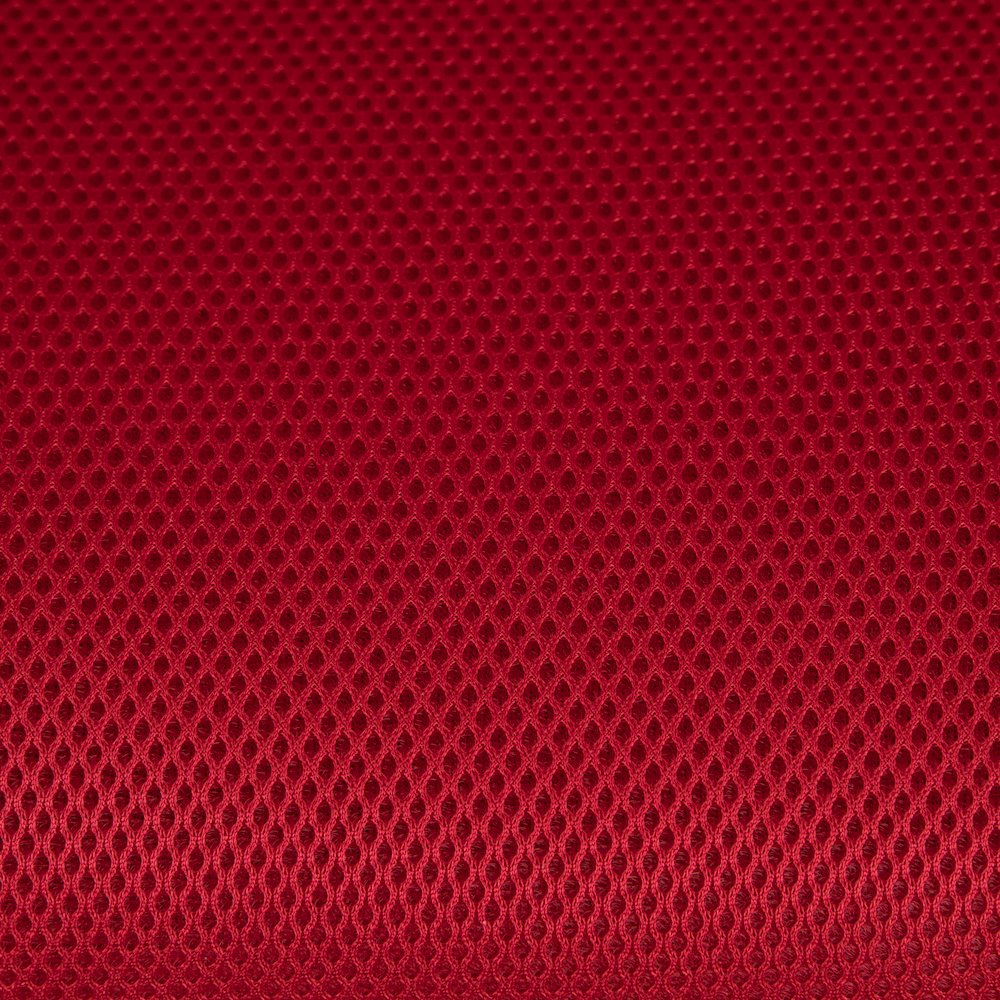 High Back Red Mesh Ergonomic Swivel Office Chair with Black Frame and Flip-up Arms
