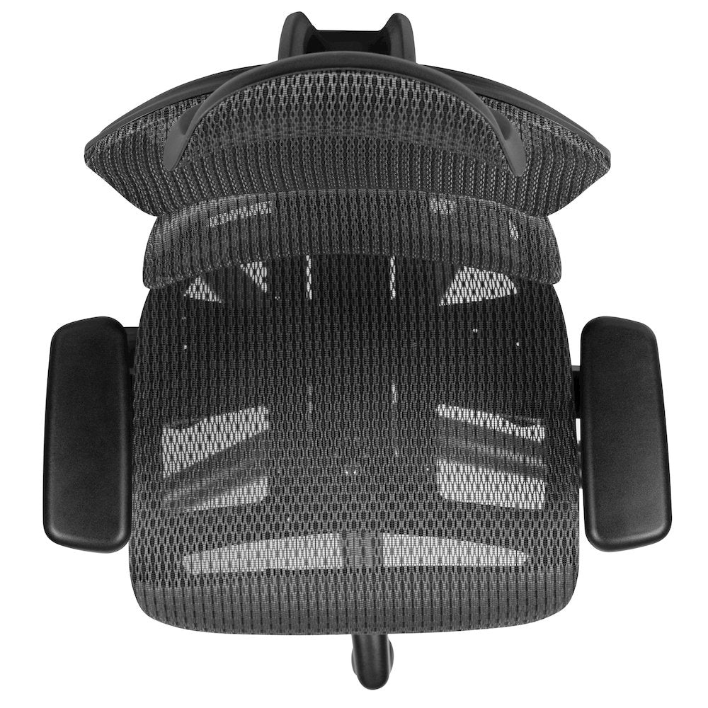 Mesh Office Chair with 2-to-1 Synchro-Tilt,  Adjustable Pivot Arms in Gray