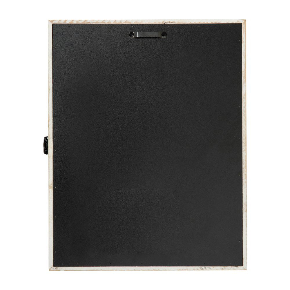 Contemporary 11 x 14 Shadow Box Display Case with 8 Push Pins, White Wash