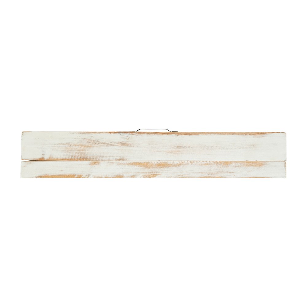 Contemporary 11 x 14 Shadow Box Display Case with 8 Push Pins, White Wash