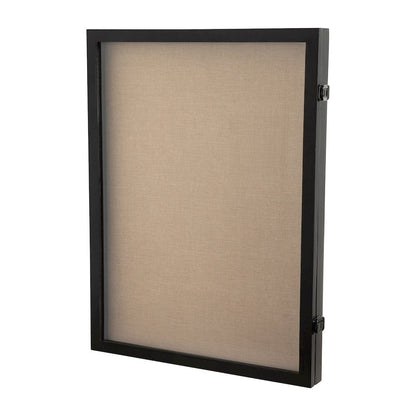 Contemporary 18 x 24 Shadow Box Display Case with 8 Push Pins, Black