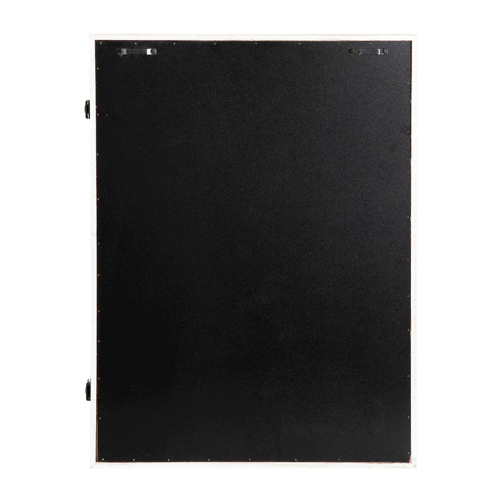Contemporary 18 x 24 Shadow Box Display Case with 8 Push Pins, White Wash