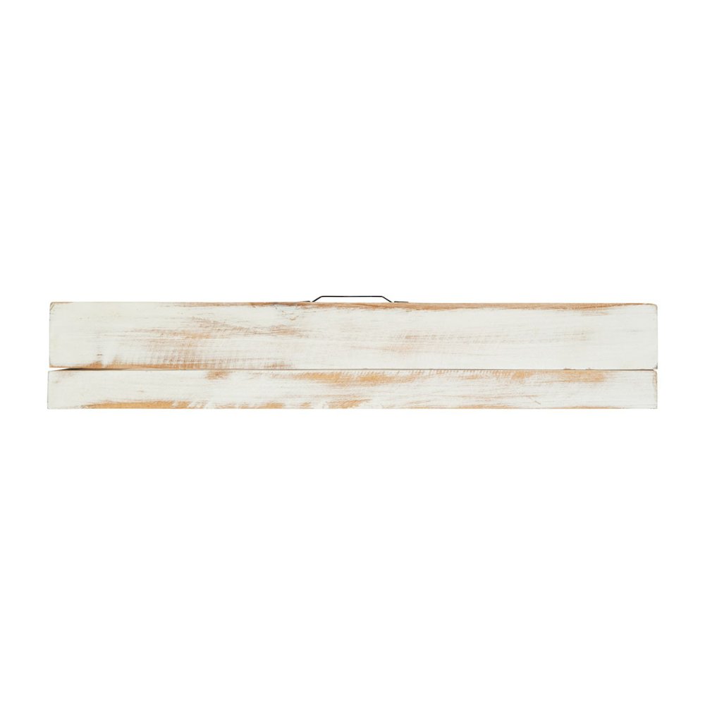 Contemporary 18 x 24 Shadow Box Display Case with 8 Push Pins, White Wash