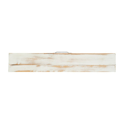 Contemporary 18 x 24 Shadow Box Display Case with 8 Push Pins, White Wash