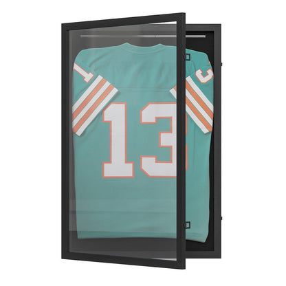 Contemporary 24 x 36 Lockable Jersey Display Case, Black