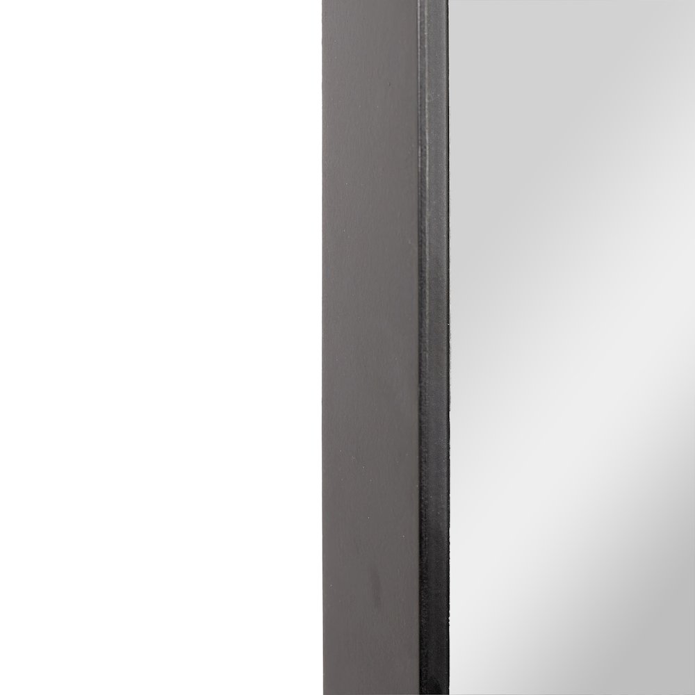 Ava 48" x 30" Metal Deep Framed Wall Mirror - Large Accent Mirror, Black
