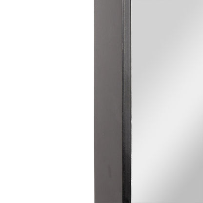 Ava 48" x 30" Metal Deep Framed Wall Mirror - Large Accent Mirror, Black
