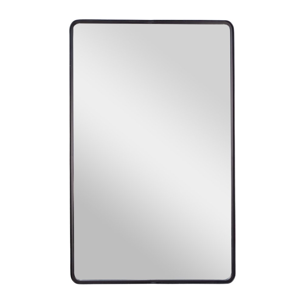 Ava 48" x 30" Metal Deep Framed Wall Mirror - Large Accent Mirror, Black