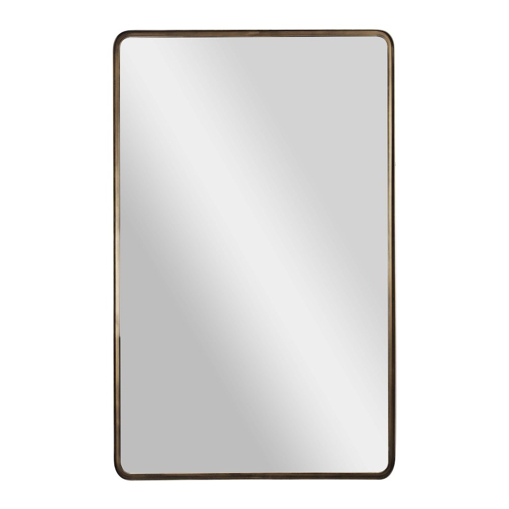 Ava 48" x 30" Metal Deep Framed Wall Mirror - Large Accent Mirror, Bronze