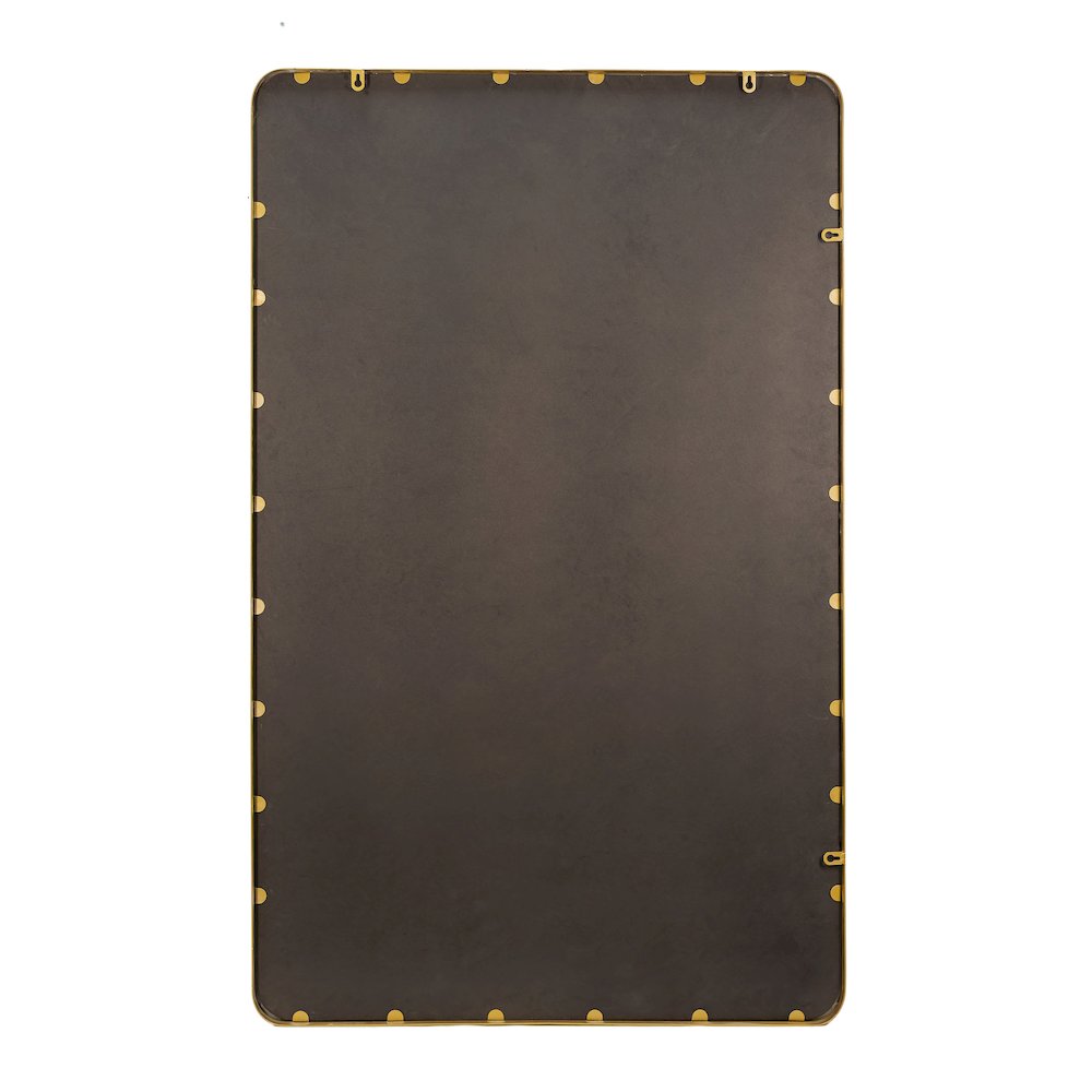 Ava 48" x 30" Metal Deep Framed Wall Mirror - Large Accent Mirror, Gold