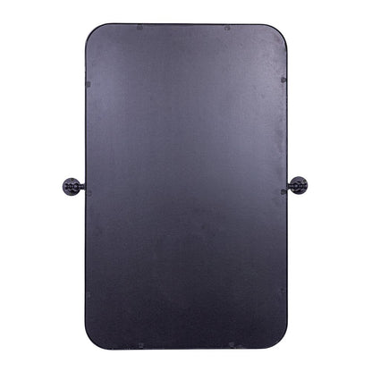 Finlay 35" x 27" Metal Pivot Wall Mirror - Large Accent Vanity Mirror, Black