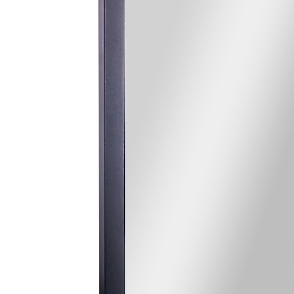 Finlay 35" x 27" Metal Pivot Wall Mirror - Large Accent Vanity Mirror, Black