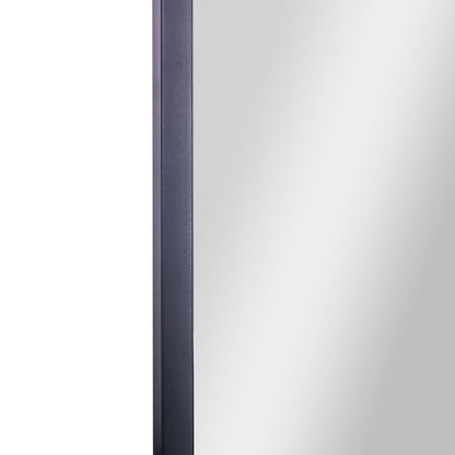 Finlay 35" x 27" Metal Pivot Wall Mirror - Large Accent Vanity Mirror, Black