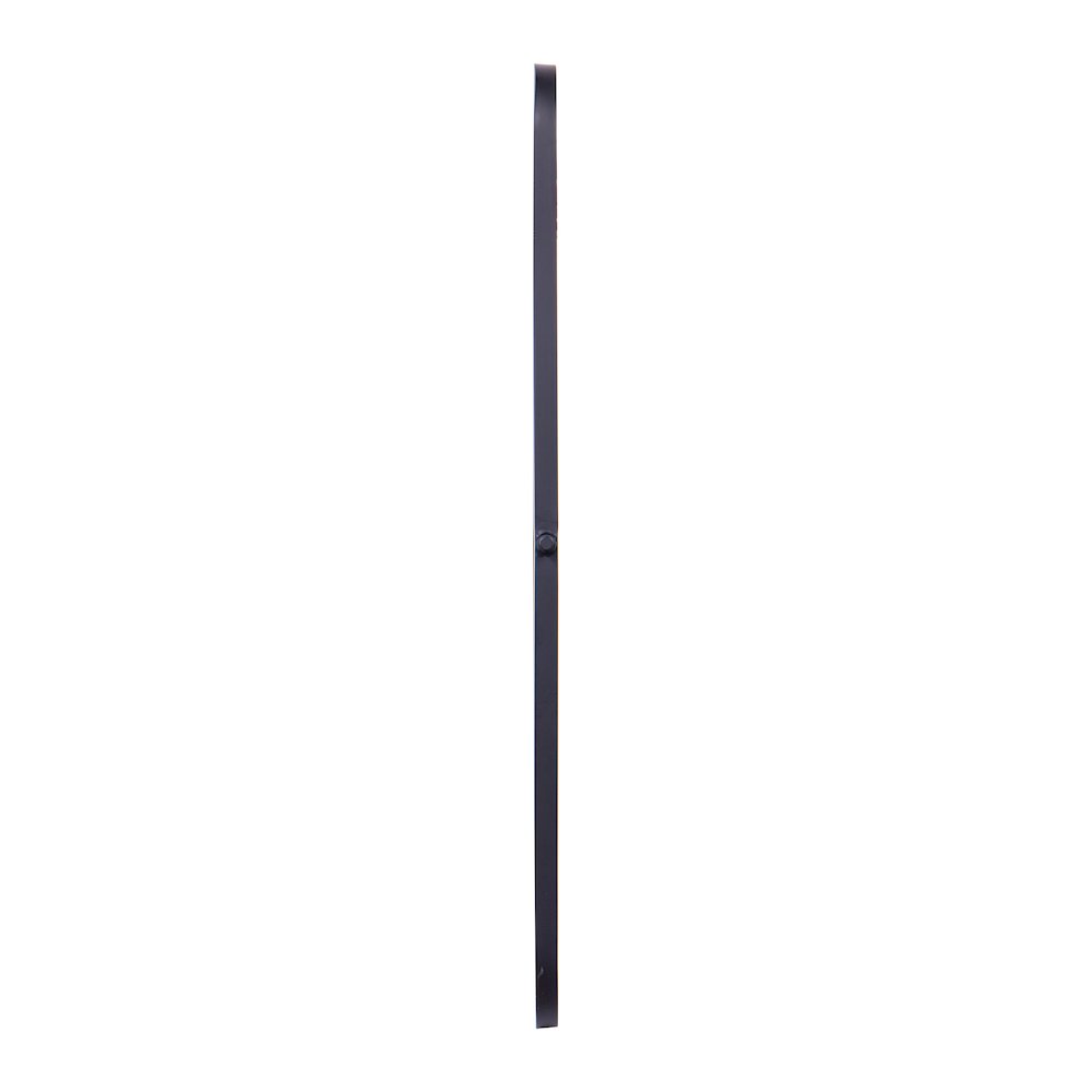 Finlay 35" x 27" Metal Pivot Wall Mirror - Large Accent Vanity Mirror, Black