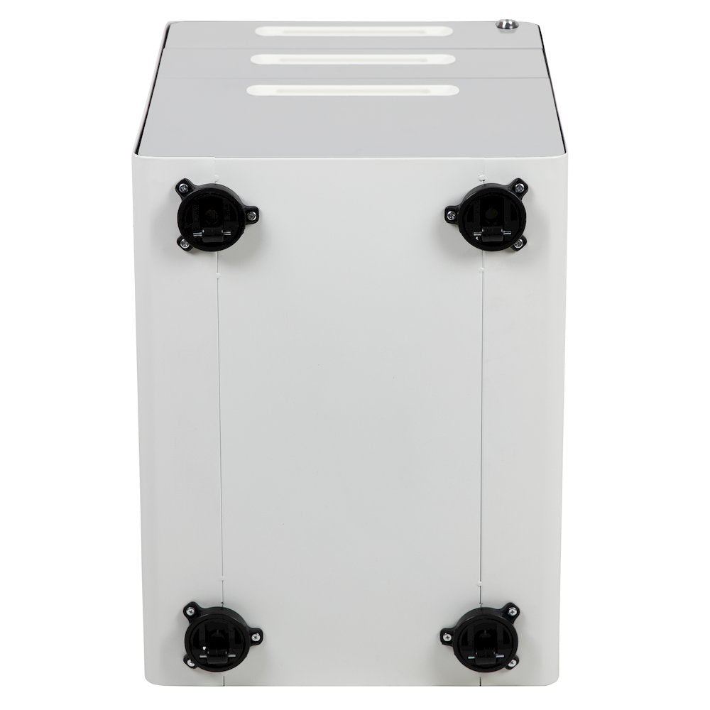 Ergonomic 3-Drawer Mobile Locking Filing Cabinet with Anti-Tilt Mechanism and Hanging Drawer for Legal & Letter Files, White