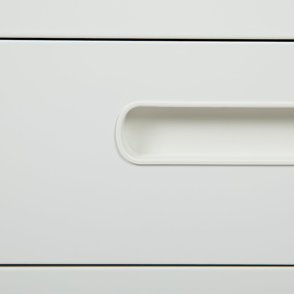 Ergonomic 3-Drawer Mobile Locking Filing Cabinet with Anti-Tilt Mechanism and Hanging Drawer for Legal & Letter Files, White