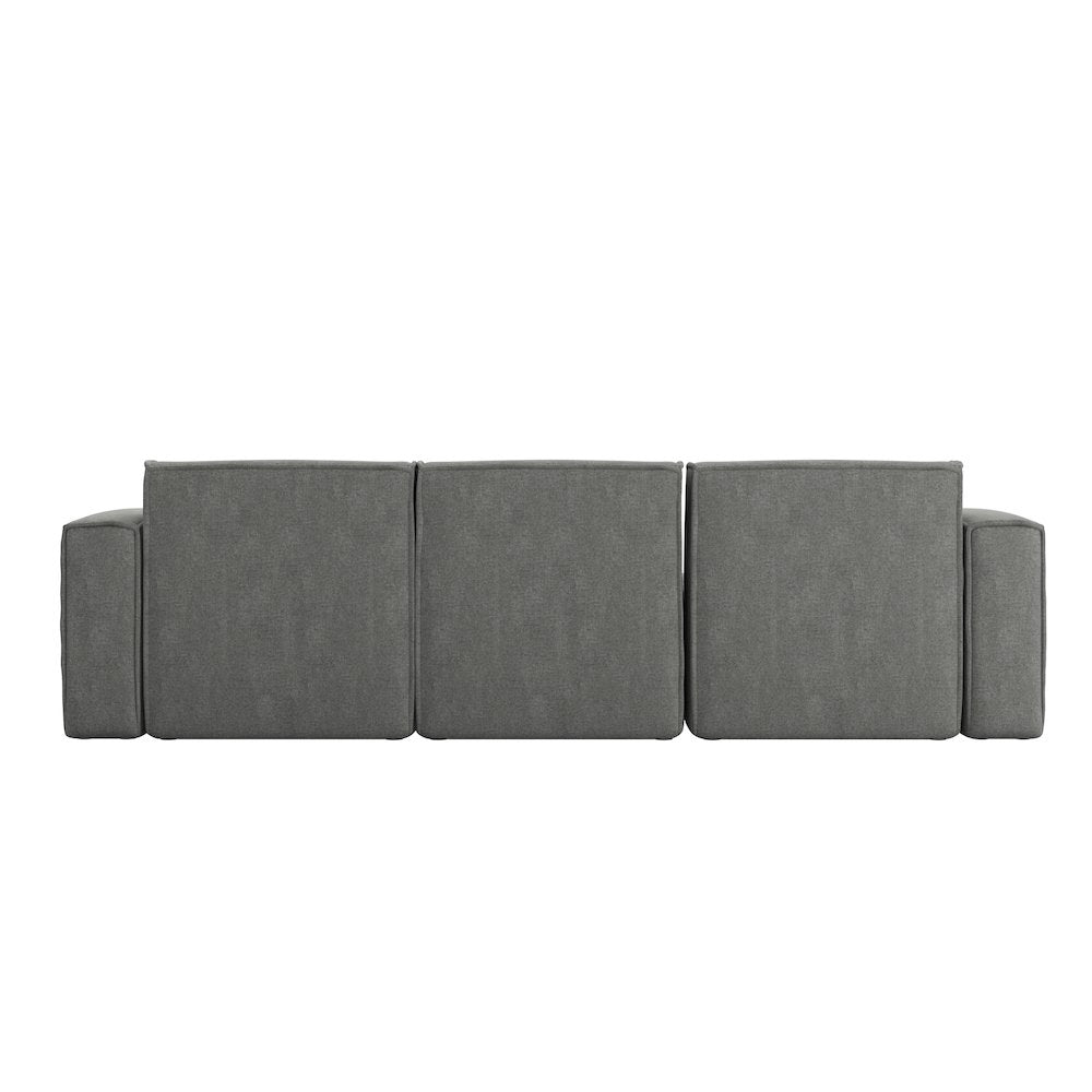 Bridgetown Luxury Modular 4 Piece Sectional Sofa, Dark Gray