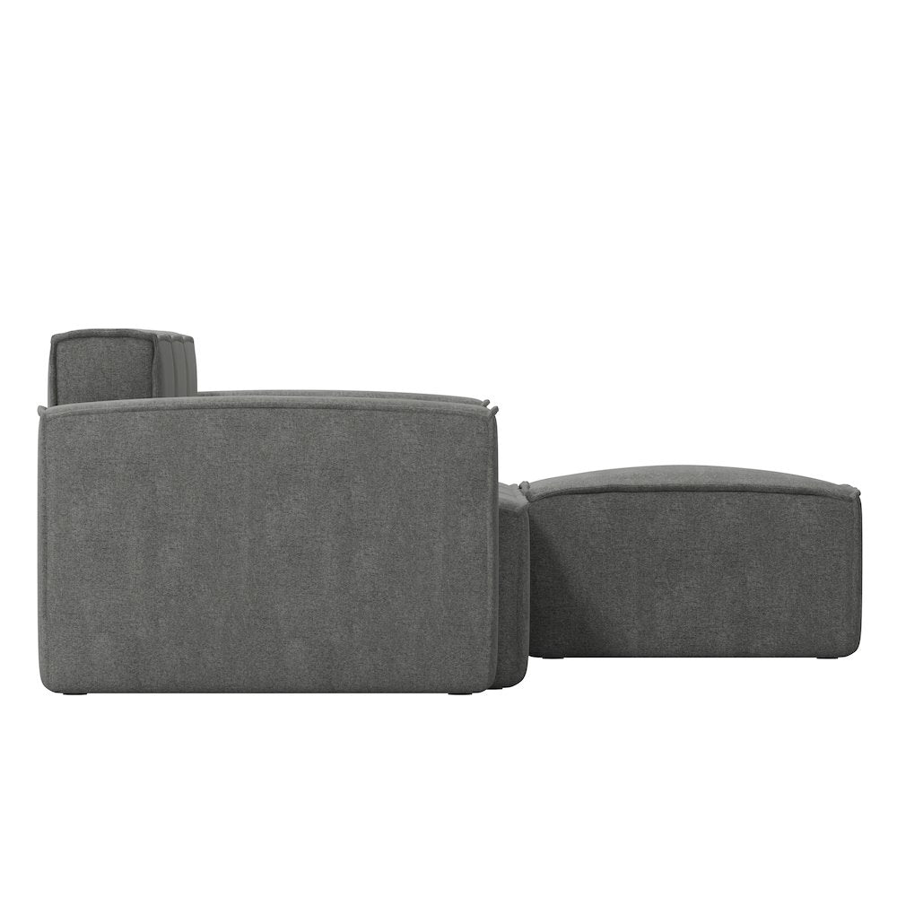 Bridgetown Luxury Modular 4 Piece Sectional Sofa, Dark Gray