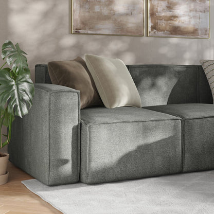 Bridgetown Luxury Modular 4 Piece Sectional Sofa, Dark Gray