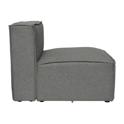 Bridgetown Luxury Modular Sectional Sofa Armless Center Seat, Dark Gray