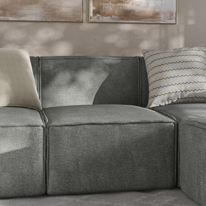 Bridgetown Luxury Modular Sectional Sofa Armless Center Seat, Dark Gray