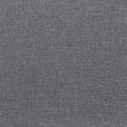 Armchair with Tufted Faux Linen Upholstery, Solid Wood Legs in Dark Gray
