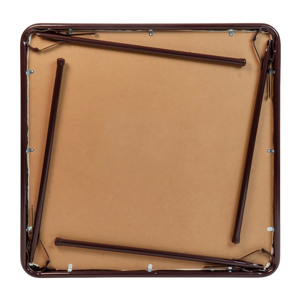 Brown Folding Card Table - with Collapsible Legs