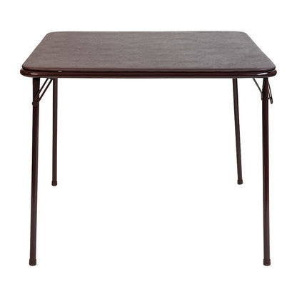Brown Folding Card Table - with Collapsible Legs
