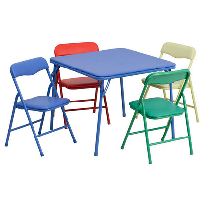 Kids Colorful 5 Piece Folding Table and Chair Set