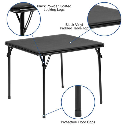 Kids Black Folding Table