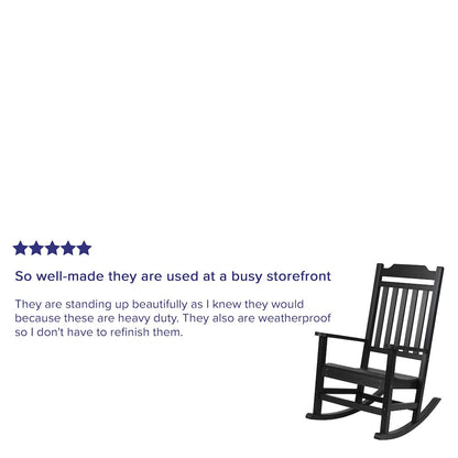 All-Weather Poly Resin Rocking Chair in Black