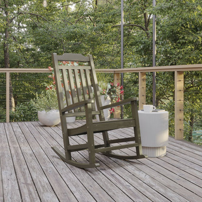 Mahogany Poly Resin Rocking Chair for Indoor or Outdoor Use