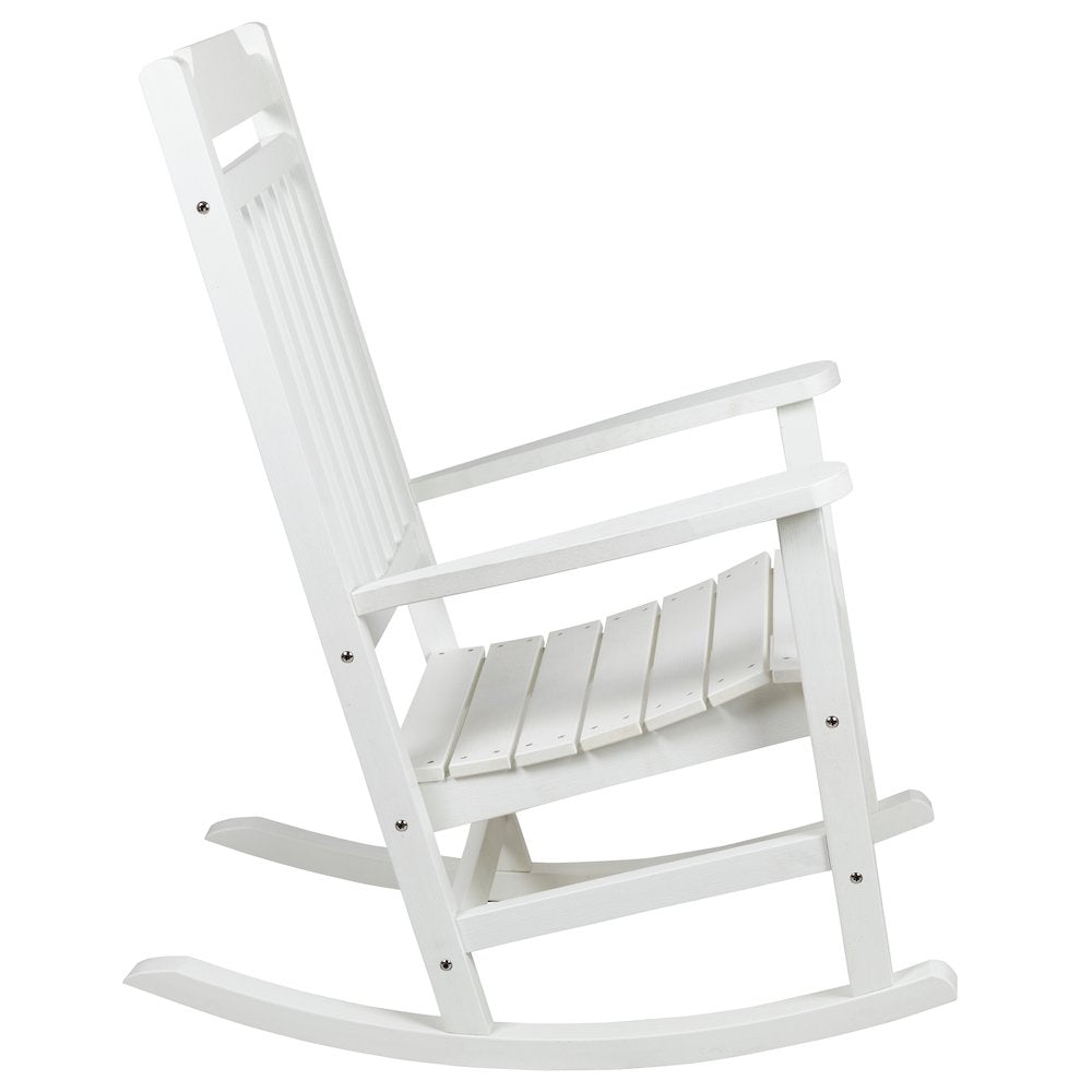 All-Weather Poly Resin Rocking Chair in White