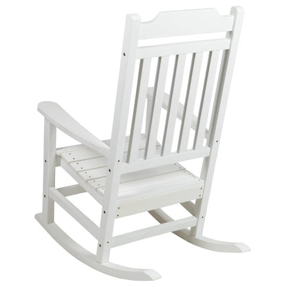 All-Weather Poly Resin Rocking Chair in White
