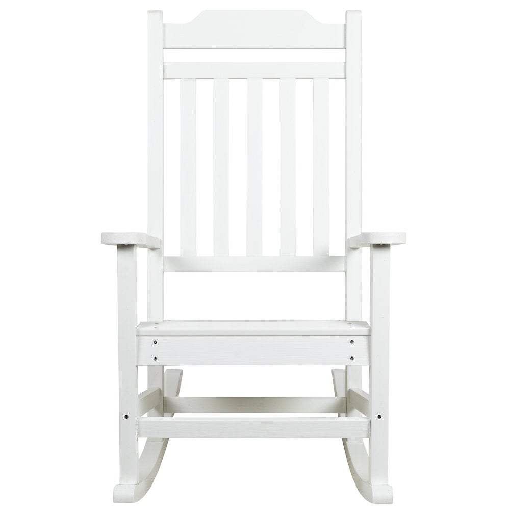 All-Weather Poly Resin Rocking Chair in White