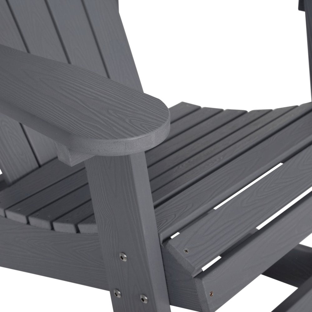 Adirondack Rocking Chair with Rust Resistant Stainless Steel Hardware in Gray