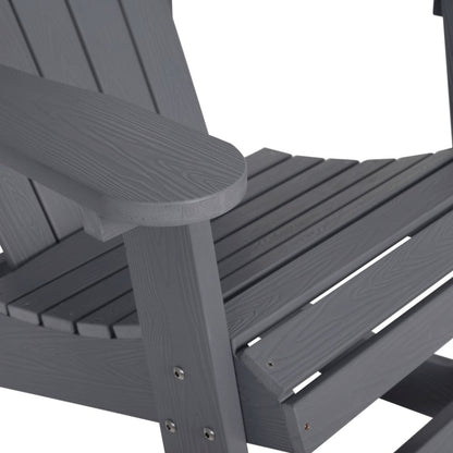 Adirondack Rocking Chair with Rust Resistant Stainless Steel Hardware in Gray