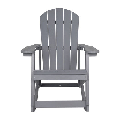 Adirondack Rocking Chair with Rust Resistant Stainless Steel Hardware in Gray