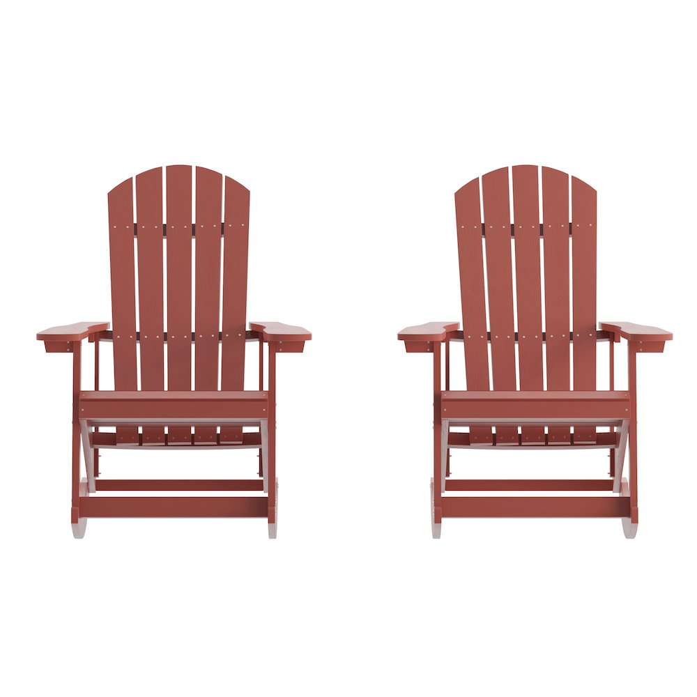 Contemporary Commercial Grade Adirondack Rocking Chair for Indoor/Outdoor Use