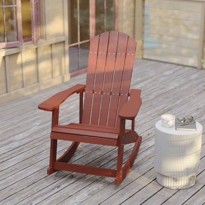 Contemporary Commercial Grade Adirondack Rocking Chair for Indoor/Outdoor Use