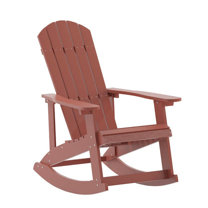 Contemporary Commercial Grade Adirondack Rocking Chair for Indoor/Outdoor Use