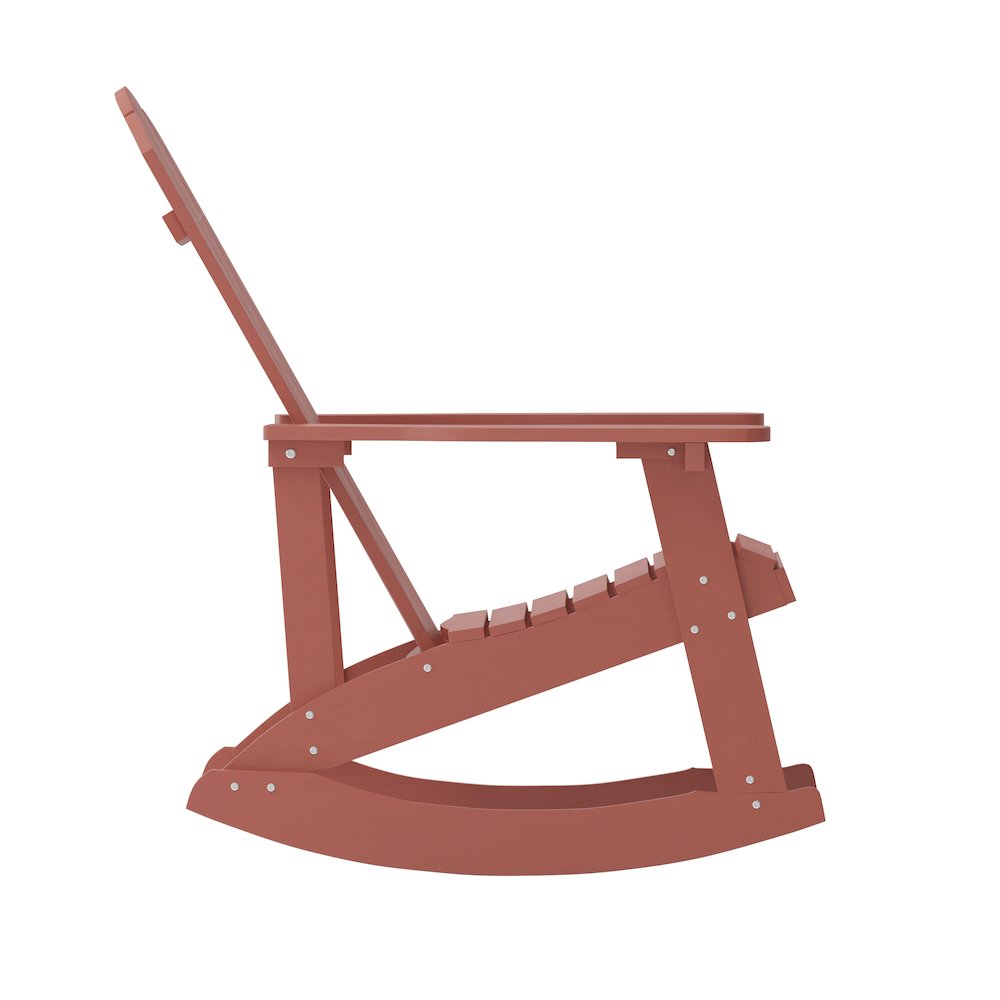 Contemporary Commercial Grade Adirondack Rocking Chair for Indoor/Outdoor Use